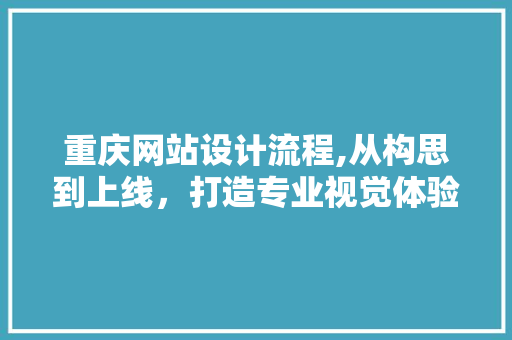 重庆网站设计流程,从构思到上线，打造专业视觉体验