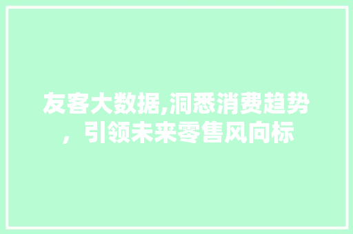 友客大数据,洞悉消费趋势，引领未来零售风向标 SEO教程