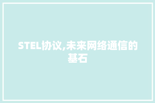 STEL协议,未来网络通信的基石