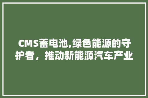 CMS蓄电池,绿色能源的守护者，推动新能源汽车产业发展