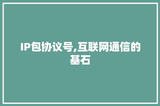 IP包协议号,互联网通信的基石