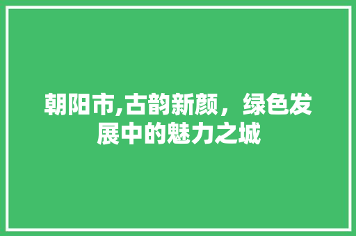 朝阳市,古韵新颜，绿色发展中的魅力之城 Web前端