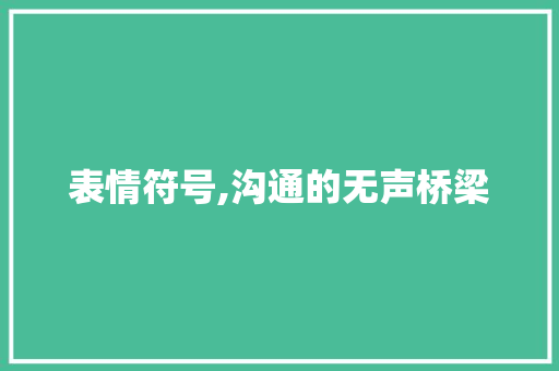 表情符号,沟通的无声桥梁