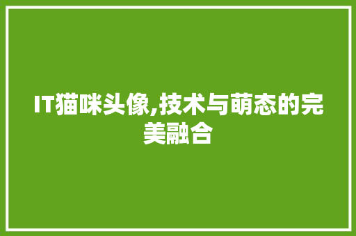 IT猫咪头像,技术与萌态的完美融合