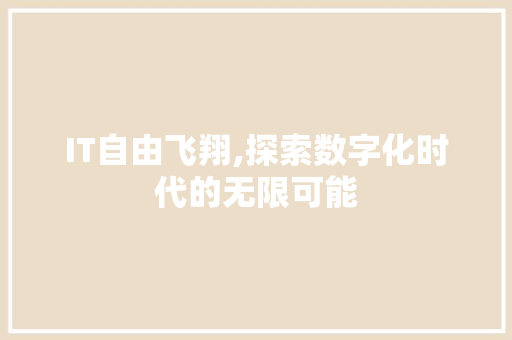 IT自由飞翔,探索数字化时代的无限可能