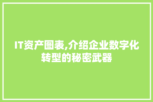 IT资产图表,介绍企业数字化转型的秘密武器 WordPress教程