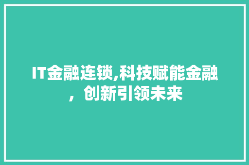 IT金融连锁,科技赋能金融，创新引领未来