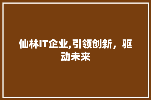 仙林IT企业,引领创新，驱动未来