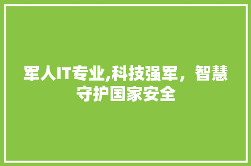 军人IT专业,科技强军，智慧守护国家安全 WordPress教程
