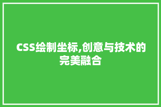 CSS绘制坐标,创意与技术的完美融合 SEO教程