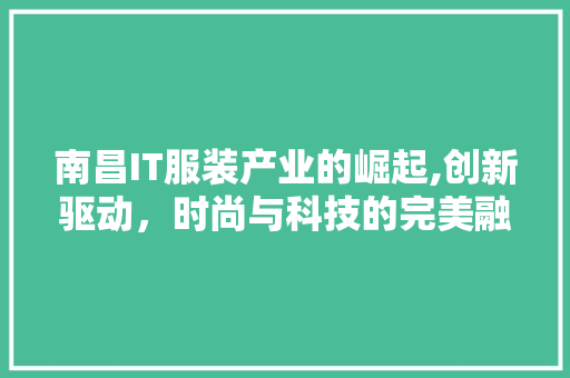 南昌IT服装产业的崛起,创新驱动，时尚与科技的完美融合