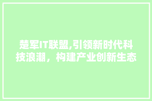 楚军IT联盟,引领新时代科技浪潮，构建产业创新生态