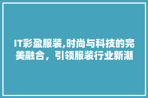 IT彩盈服装,时尚与科技的完美融合，引领服装行业新潮流 WordPress教程