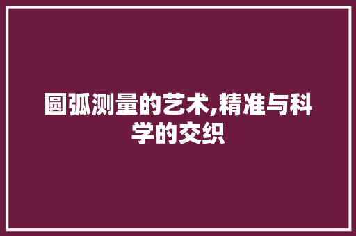 圆弧测量的艺术,精准与科学的交织
