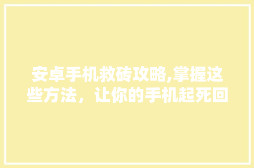 安卓手机救砖攻略,掌握这些方法，让你的手机起死回生！