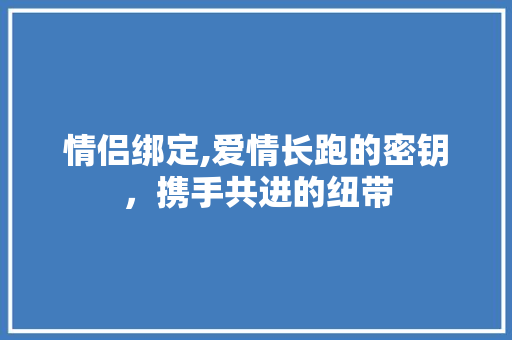 情侣绑定,爱情长跑的密钥，携手共进的纽带