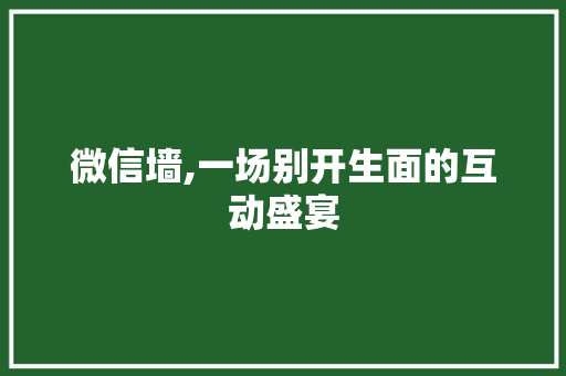 微信墙,一场别开生面的互动盛宴