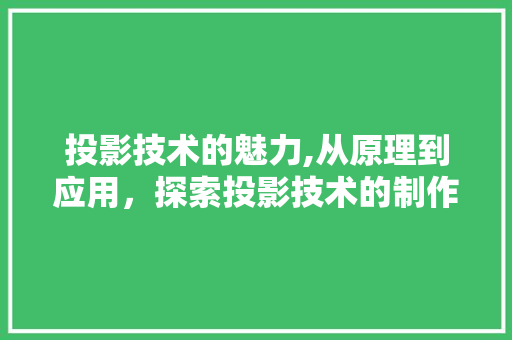 投影技术的魅力,从原理到应用，探索投影技术的制作艺术