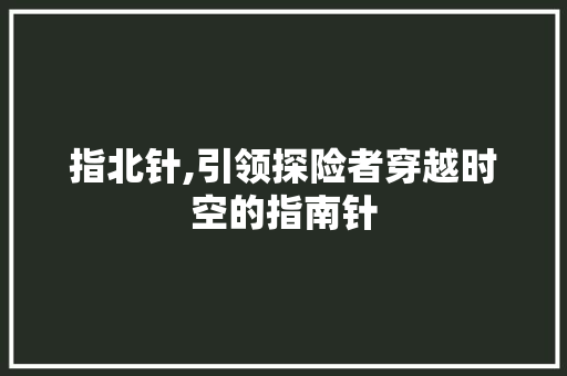 指北针,引领探险者穿越时空的指南针