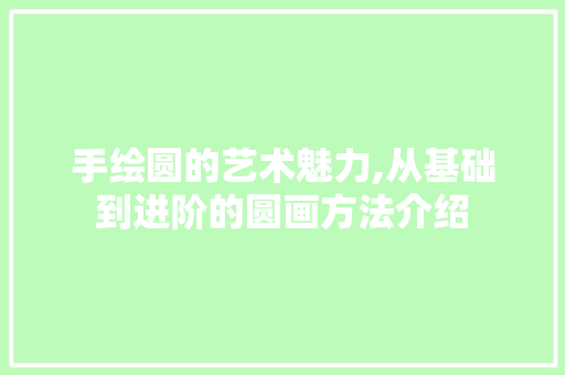 手绘圆的艺术魅力,从基础到进阶的圆画方法介绍