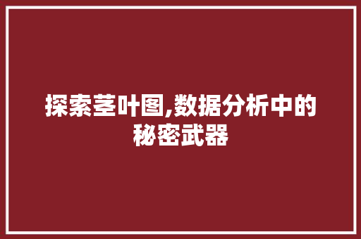 探索茎叶图,数据分析中的秘密武器
