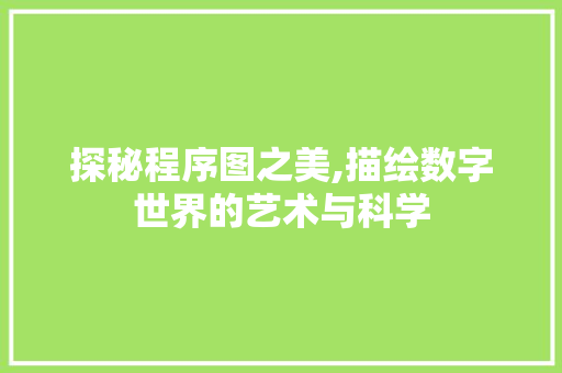探秘程序图之美,描绘数字世界的艺术与科学