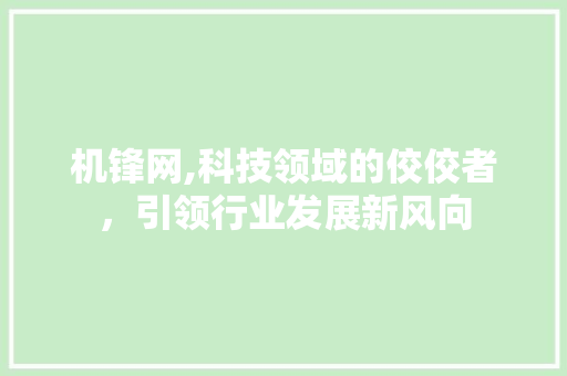 机锋网,科技领域的佼佼者，引领行业发展新风向 WordPress教程