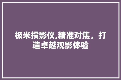 极米投影仪,精准对焦，打造卓越观影体验 WordPress教程