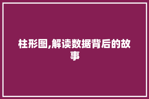 柱形图,解读数据背后的故事