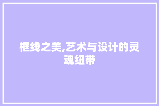 框线之美,艺术与设计的灵魂纽带