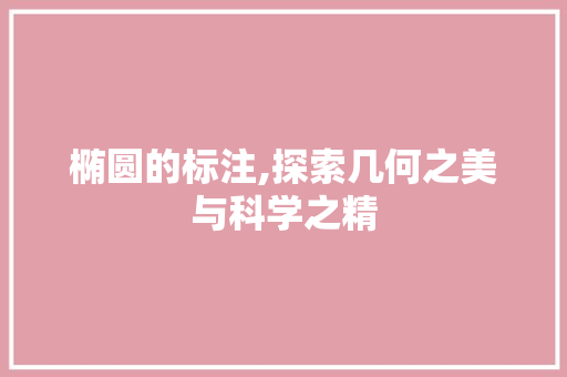 椭圆的标注,探索几何之美与科学之精