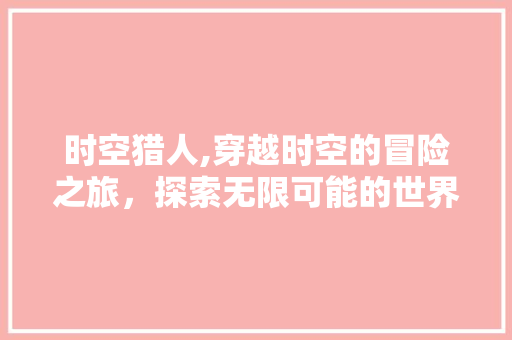时空猎人,穿越时空的冒险之旅，探索无限可能的世界