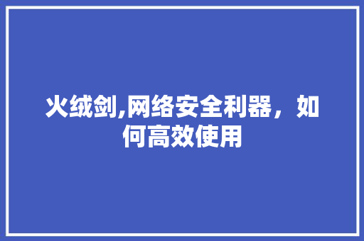 火绒剑,网络安全利器，如何高效使用