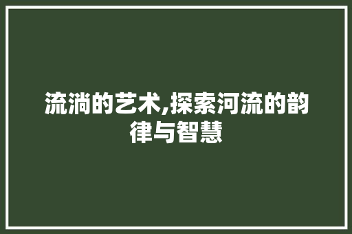 流淌的艺术,探索河流的韵律与智慧