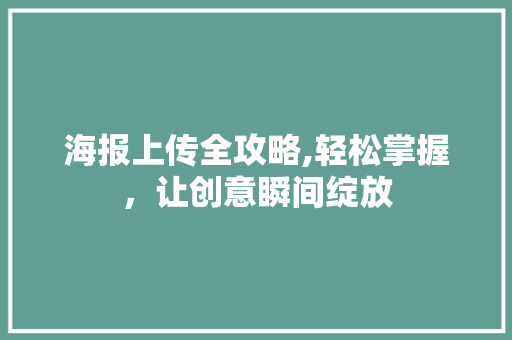 海报上传全攻略,轻松掌握，让创意瞬间绽放