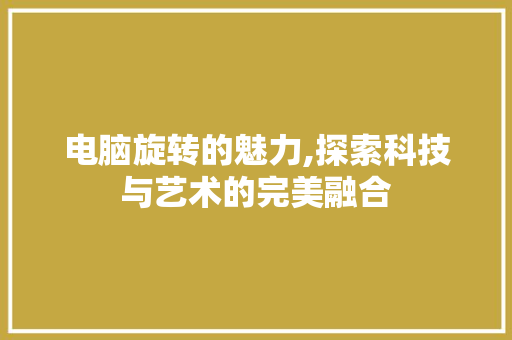 电脑旋转的魅力,探索科技与艺术的完美融合