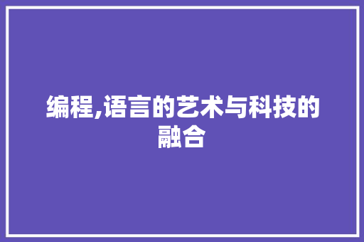 编程,语言的艺术与科技的融合 WordPress教程