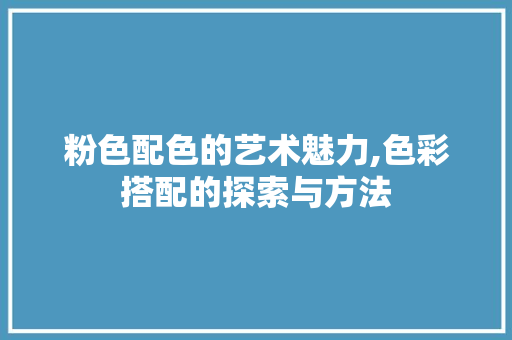 粉色配色的艺术魅力,色彩搭配的探索与方法
