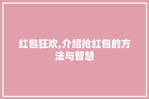 红包狂欢,介绍抢红包的方法与智慧 WordPress教程