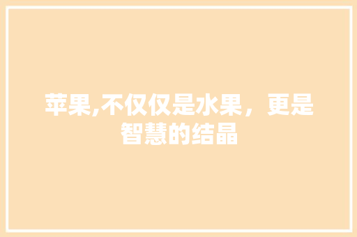 苹果,不仅仅是水果，更是智慧的结晶