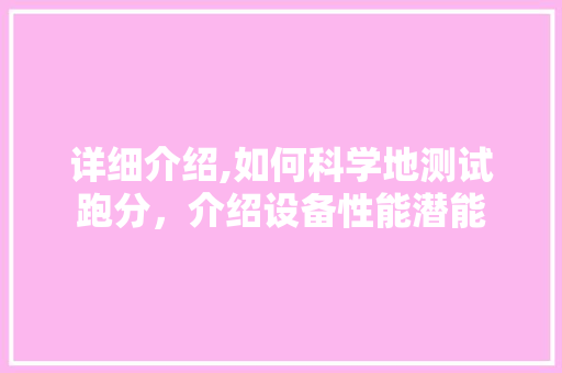详细介绍,如何科学地测试跑分，介绍设备性能潜能 Web前端