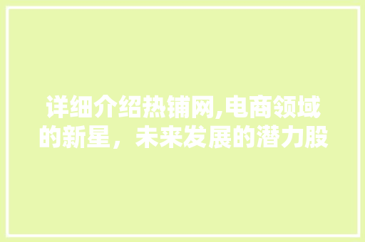 详细介绍热铺网,电商领域的新星，未来发展的潜力股