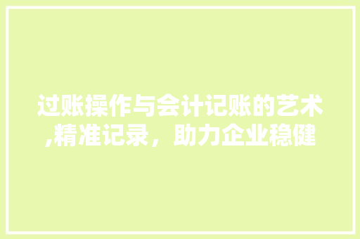 过账操作与会计记账的艺术,精准记录，助力企业稳健发展