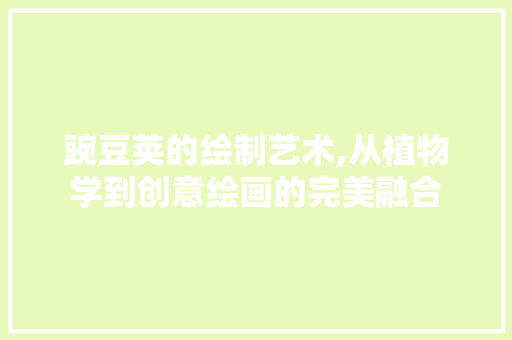 豌豆荚的绘制艺术,从植物学到创意绘画的完美融合