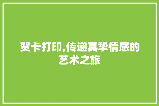 贺卡打印,传递真挚情感的艺术之旅
