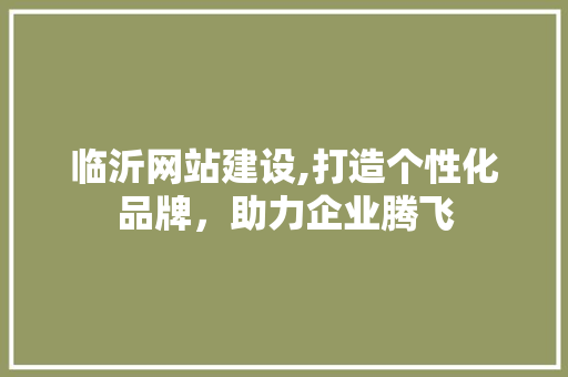 临沂网站建设,打造个性化品牌，助力企业腾飞