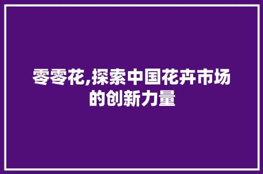 零零花,探索中国花卉市场的创新力量 SEO教程