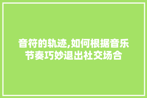 音符的轨迹,如何根据音乐节奏巧妙退出社交场合
