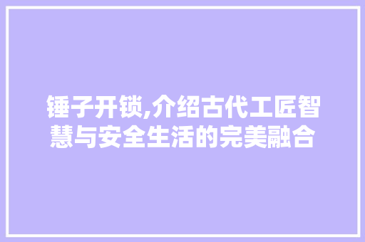 锤子开锁,介绍古代工匠智慧与安全生活的完美融合