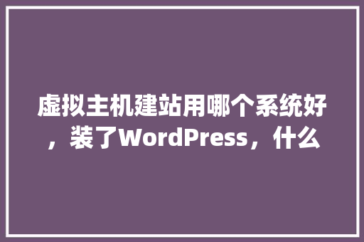 虚拟主机建站用哪个系统好，装了WordPress，什么内容都没有提醒主机空间耗尽「wordpress建站步骤」